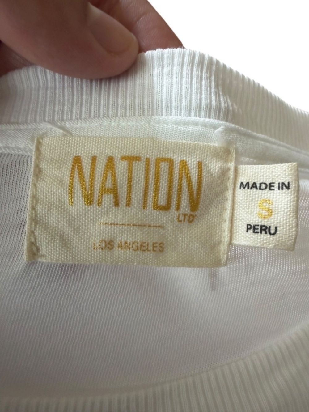 Nation LTD Loren Tee White Pima Cotton Puff Sleeve Smocked Cuff Top - Picture 7 of 16